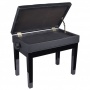 MS ŁAWA 2 BK ława do pianina czarna otwierane siedzisko
