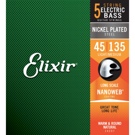 ELIXIR 14207 NW - struny gitara basowa 5 strun 45-135