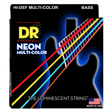 DR NMCB Neon Multi Color - struny gitara basowa 45-105