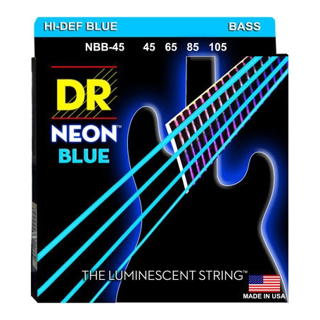 DR NBB Neon Blue - struny gitara basowa 45-105