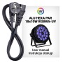 Light4Me Alu Hexa Par 18X10W Rgbwa-Uv Reflektor