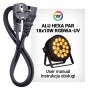 LIGHT4ME ALU QUAD PAR 18x6W RGBW reflektor scenicz